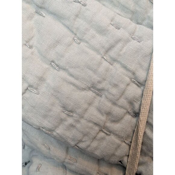 Quince European Linen Cotton Stitch Quilt 2PC Set Color Mist Size Twin -NEW- - Picture 2 of 8